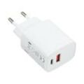 Trade-Shop Universal usb usb-c Ladegerät Adapter Netzteil für Smartphone Tablet Bluetooth-Kopfhörer e-Book-Reader / 20W 3A