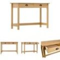 Konsolentisch Hill mit 2 Schubladen 110×45×74 cm Kiefernholz - Beistelltische - Braun - The Living Store