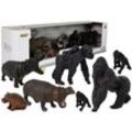 Set Figuren Tiere Safari Nilpferde Gorillas