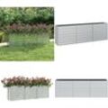 Garten-Hochbeet 240x40x77 cm Verzinkter Stahl Silbern - Garten-Hochbeet - Garten-Hochbeete - Home & Living - Silber