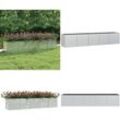 Garten-Hochbeet 400x80x77 cm Verzinkter Stahl Silber - Garten-Hochbeet - Garten-Hochbeete - Home & Living - Silber