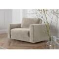 Sessel ANDAS "Hobro Loungesessel", beige, B:109cm H:60cm T:102cm, Luxus-Microfaser Lederoptik (100% Polyester), Struktur grob (100% Polyester), Samtoptik (100% Polyester), Sessel, Polstersessel, in 3 Bezugsqualitäten in vielen Farben, Design by Morten Georgsen