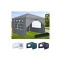 Pavillon 3x3 Faltpavillon Wasserdicht Stabil, Gartenpavillon Pop up Pavillon Winterfest Partyzelt Gartenzelt UV-Schutz mit 4 Seitenteilen für Garten,