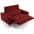 Stoff 2-Sitzer Sofa Mini bella Rot 17 x 100 x 78 cm Füße: Matt-Schwarz - Rot - Sofanella