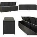 Gartenbox Poly Rattan 200x50x60 cm Schwarz - Gartenbox - Gartenboxen - Home & Living - Schwarz