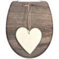 Toilettensitz mit Absenkautomatik WOOD HEART Duroplast SCHÜTTE