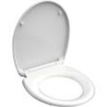 Wc Sitz white, Duroplast Toilettendeckel mit Absenkautomatik und Schnellverschluss, Klobrille, Klodeckel, Toilettensitz - Weiß