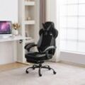 Woltu - Bürostuhl Gaming Stuhl mit Taschenfederkissen Ergonomischer Gaming Chair mit Fußstütze, breiter Sitz Bürostuhl 150 kg belastbar