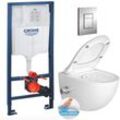 Grohe - WC-Pack Vorwandelement Rapid sl + sat Wand-WC ohne Spülrand mit thermostatischer Bidetfunktion + Betätigungsplatte