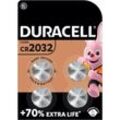 Batterie Lithium, Knopfzelle, CR2032, 3V, Retail Blister (4-Pack) (119376) - Duracell