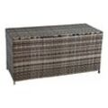 Auflagenbox Poly Rattan Kissenbox Gartenbox Aufbewahrungsbox Box Beige-Braun