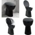 Hohe Spülrandlose Toilette Soft-Close 7cm Höher Keramik Schwarz - Toilette - Toiletten - Home & Living