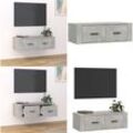 Vidaxl - TV-Wandschrank Betongrau 80x36x25 cm Holzwerkstoff - TV-Schrank - TV-Schränke - Home & Living - Grau