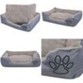 Hundebett mit gepolstertem Kissen Größe l Grau - Hundebett - Hundebetten - Home & Living - Grau