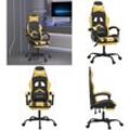 Vidaxl - Gaming-Stuhl mit Fußstütze Drehbar Schwarz & Golden Kunstleder - Gaming-Stuhl - Gaming-Stühle - Home & Living - Gold