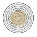 Wandbild ART FOR THE HOME "Rotan Mandala Rund" Bilder Gr. B/H/T: 76cm x 76cm x 5,5cm,, schwarz Luxus Metal Art Wanddeko