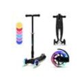 fun pro Cityroller fun pro TWO, Kick Scooter Roller Kinder - Stunt Tretroller Kinder klappbar, schwarz