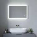 Aquabatos - Badspiegel mit led Beleuchtung Touch Wandspiegel Kaltweißer 6400K Wand-schalter,Dimmspeicher, Badezimmerspiegel IP44 energiesparend 50x70