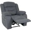 Fernsehsessel HHG-021, XXL Relaxsessel TV-Liegesessel Nosagfederung Wildleder-Optik Stoff/Textil bis 200kg graublau - grey