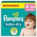 Pampers® Windeln baby-dry™ Monatsbox Größe Gr.4 (9-14 kg) für Babys und Kleinkinder (4-18 Monate), 204 St.