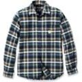 Carhartt Rugged Flex™ Flannel Plaid, Hemd Dunkelblau/Weiß/Grün/Gelb M male