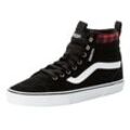 Sneaker VANS "Filmore Hi VansGuard" Gr. 40, schwarz (schwarz, rot), Leder, Schuhe Skaterschuh Schnürboots Sneakerboots