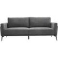 Design-Sofa mit Stoff im Samtdesign Grau 3-Sitzer MOSCO