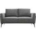 Design-Sofa mit grauem Stoff im Samtdesign 2-Sitzer MOSCO