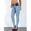 ESRA Stretch-Jeans J440 Damen High Waist Skinny Jeans