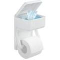 Wenko - Maximex Toilettenpapierhalter 2 in 1, mit Ablage für feuchte Toilettentücher, Weiß, Polystyrol weiß - weiß