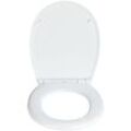 WC-Sitz Vorno Neo Weiß, Toilettensitz mit Absenkautomatik, Schnellbefestigung, aus antibakteriellem, stabilem Duroplast, Weiß, Duroplast weiß ,
