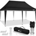 Pavillon 3x6m Schwarz wasserdicht Pop-Up Faltpavillon höhenverstellbar Gartenzelt uv Schutz 50+ Partyzelt mit Tasche für Garten - Tillvex