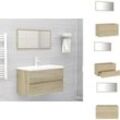 Vidaxl - Badezimmermöbel-Sets - Living 2-tlg. Badmöbel-Set Sonoma-Eiche Holzwerkstoff - Braun