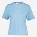 Blaues Sport-T-Shirt mit Logodruck