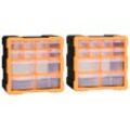 vidaXL Multi-Schubladen-Organizer 2 Stk. 12 Schubladen 26,5x16x26 cm 147581