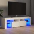 vidaXL TV-Schrank mit LED-Beleuchtung Weiß 140x36,5x40 cm 804364