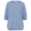 Rundhals-Pullover Peter Hahn blau, 48