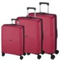 d&n Travel Line 4000 Trolley-Set 3-teilig 4 Rollen - Pink