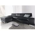 Ecksofa DOMO COLLECTION "Star L-Form", schwarz, B:248cm H:74cm T:150cm, Softlux-Kunstleder, Primabelle-Microfaser, Struktur (90% Polyester und 10% Polyacryl), Sofas, wahlweise mit Bettfunktion