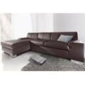 Ecksofa DOMO COLLECTION "Star L-Form", braun (dunkelbraun), B:248cm H:74cm T:150cm, Softlux-Kunstleder, Primabelle-Microfaser, Struktur (90% Polyester und 10% Polyacryl), Sofas, wahlweise mit Bettfunktion