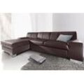 Ecksofa DOMO COLLECTION "Star L-Form", braun, B:248cm H:74cm T:150cm, Softlux-Kunstleder, Primabelle-Microfaser, Struktur (90% Polyester und 10% Polyacryl), Sofas, wahlweise mit Bettfunktion