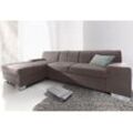 Ecksofa DOMO COLLECTION "Star L-Form", grau, B:248cm H:74cm T:150cm, Softlux-Kunstleder, Primabelle-Microfaser, Struktur (90% Polyester und 10% Polyacryl), Sofas, wahlweise mit Bettfunktion