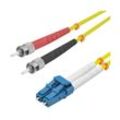 Helos LWL Patchkabel LC/ST Duplex 9/125µm OS2 gelb 20,0m (126392)