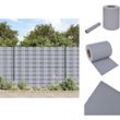 Zaunfelder - Living Gartenzaun-Sichtschutz PVC 70×0,19 m Hellgrau