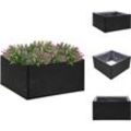 Vidaxl - Blumentöpfe & Pflanzgefäße - Living Pflanzkübel Schwarz 80x80x40 cm Poly Rattan - Schwarz