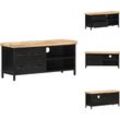 Vidaxl - TV-Möbel - Living TV-Schrank 90x30x41 cm Raues Mangoholz - Schwarz