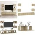 6-tlg. TV-Schrank-Set Sonoma-Eiche Holzwerkstoff - TV-Schrank - TV-Schränke - Home & Living - Braun