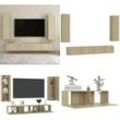 Vidaxl - 4-tlg. TV-Schrank-Set Sonoma-Eiche Holzwerkstoff - TV-Schrank - TV-Schränke - Home & Living - Braun