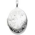 Medallion-Anhänger JOBO "Anhänger Medaillon oval" Schmuckanhänger Gr. Silber 925 (Sterlingsilber), silberfarben (silber 925) Damen 925 Silber