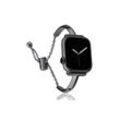 Diida Smartwatch-Armband Watch Band, Armband, Band für Apple Watch, für iWatch, Serie 7, 6, 5, 4, 3, 2, 1 SE, T-Typ, schwarz